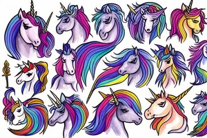 unicorn dad tattoo idea