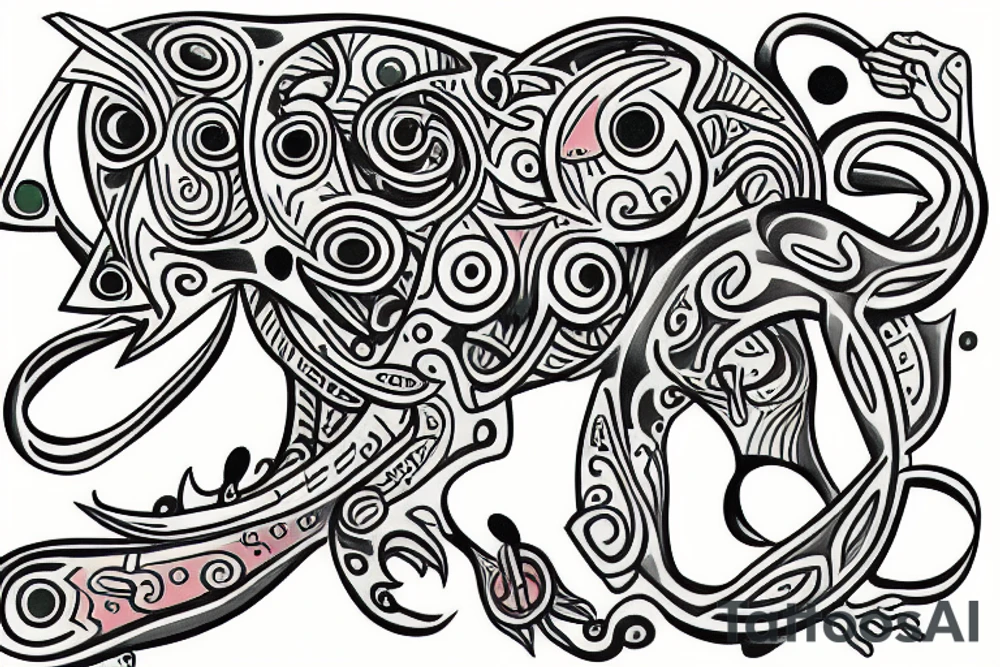 Colorblind Chameleom tattoo idea