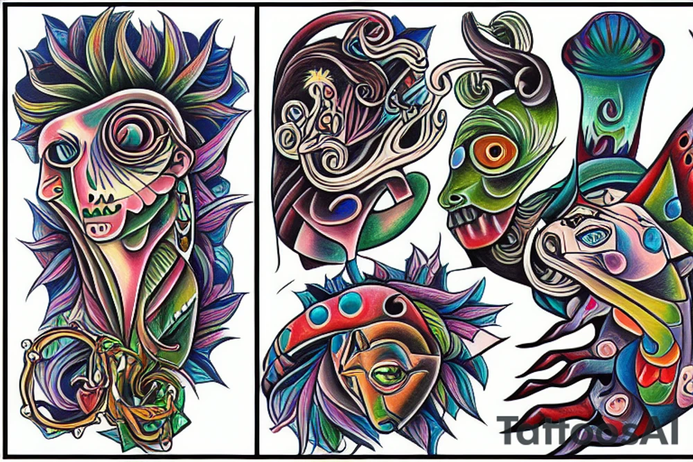 Colorblind Chameleom tattoo idea