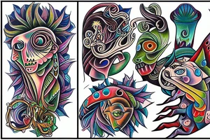 Colorblind Chameleom tattoo idea