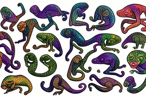 Colorblind Chameleon tattoo idea