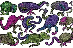 Colour blind Chameleon tattoo idea
