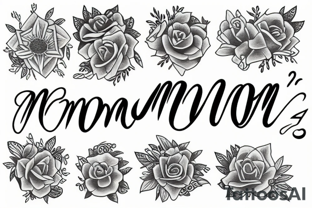Mom of four tattoo idea