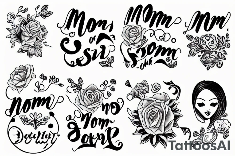 Mom of four tattoo idea