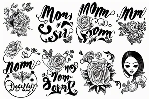 Mom of four tattoo idea