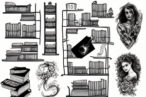 Bookshelf tattoo idea