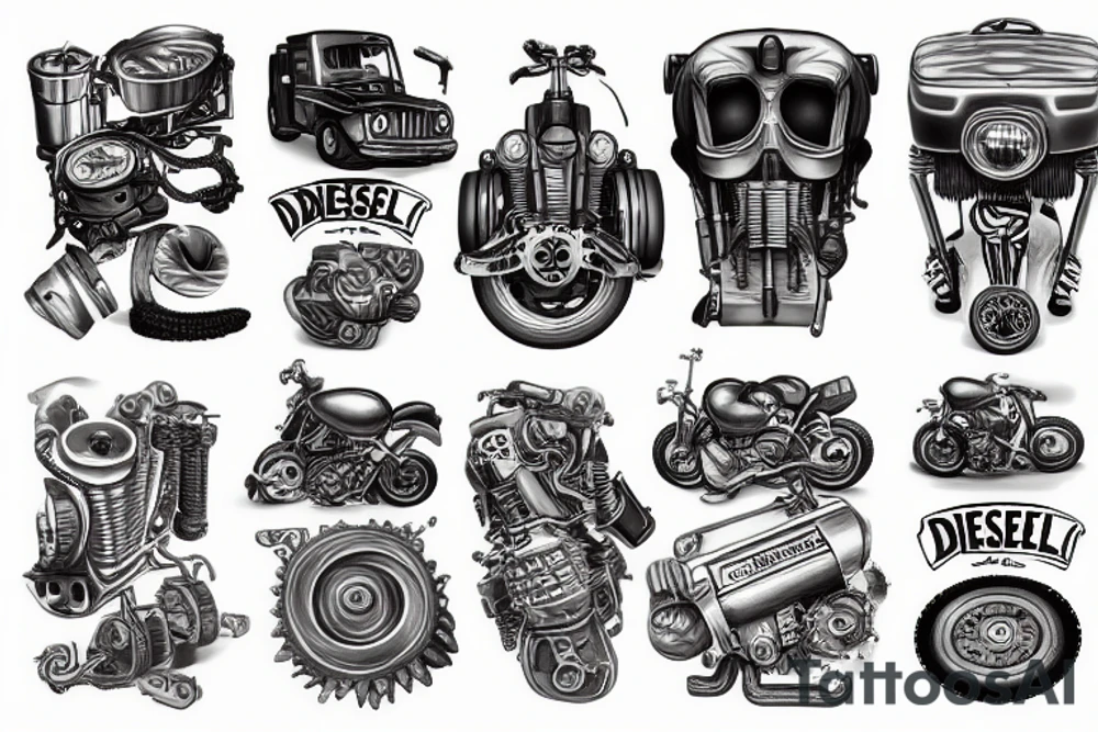 Diesel mechanic tattoo idea