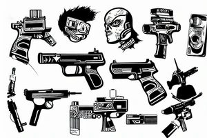 Laser gun tattoo idea