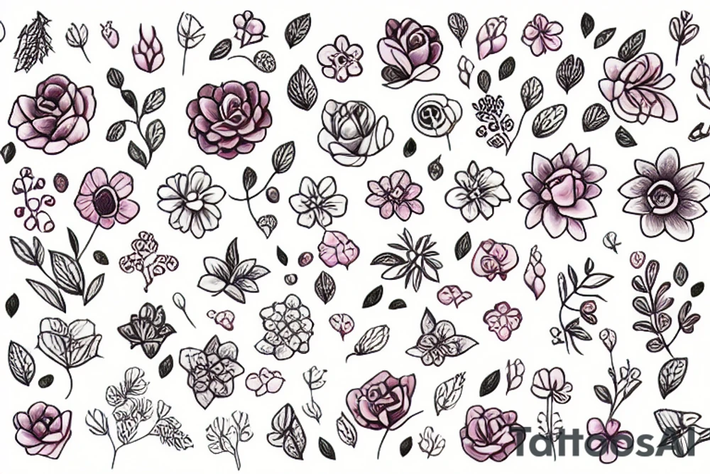 Cute and lovely Flower tattoo idea