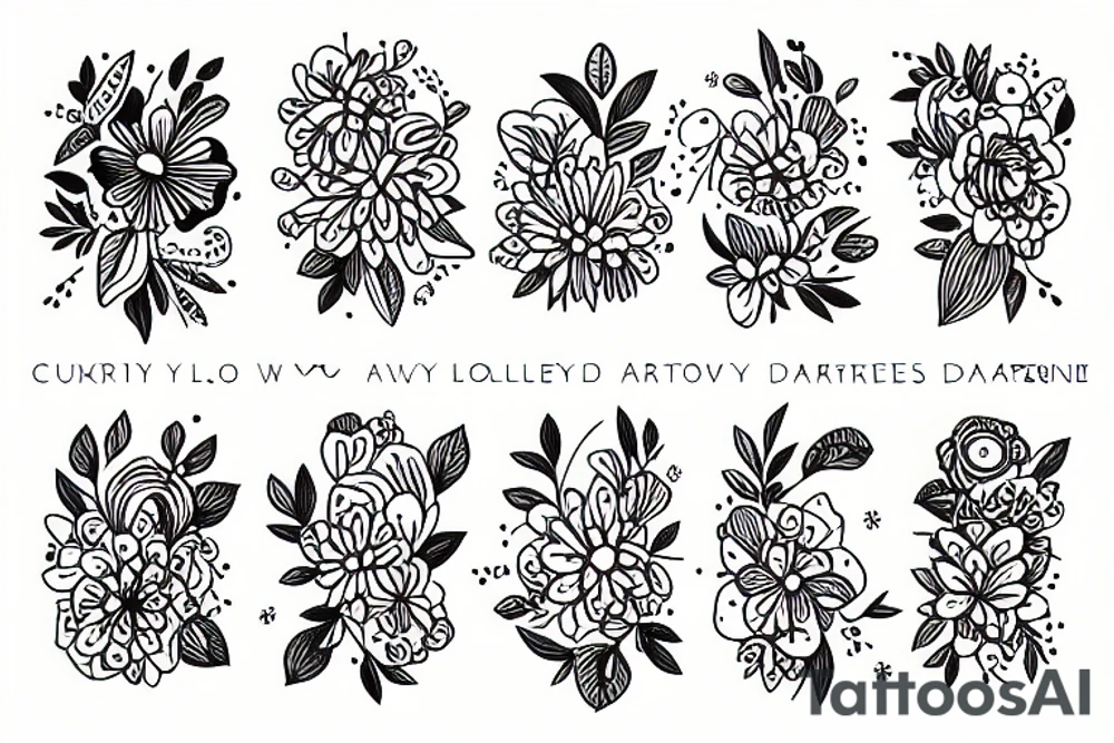 Cute and lovely Flower tattoo idea