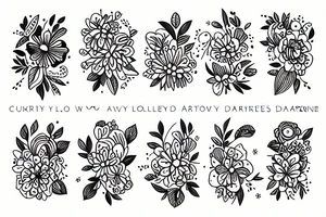 Cute and lovely Flower tattoo idea