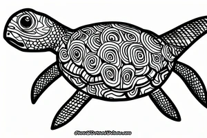 Mahori  turtle, shark, Costa Rica tattoo idea