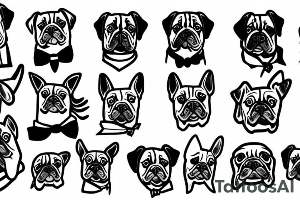 dog with a tie tattoo idea