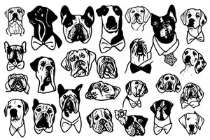 dog with a tie tattoo idea