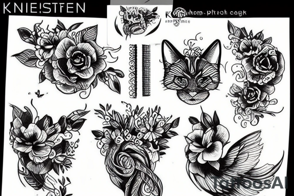 Кот с крыльями tattoo idea