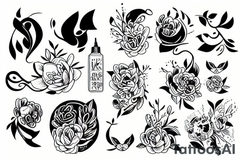 Кот с крыльями tattoo idea