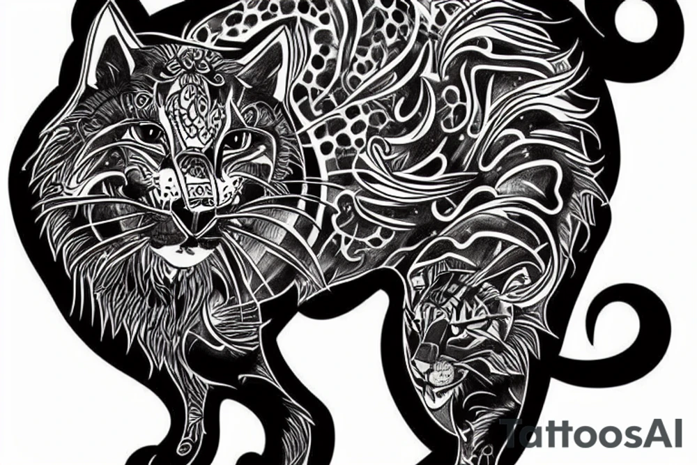 Big cat tattoo idea