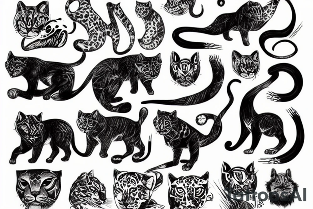 Big cat tattoo idea