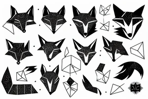 a fox in origami tattoo idea