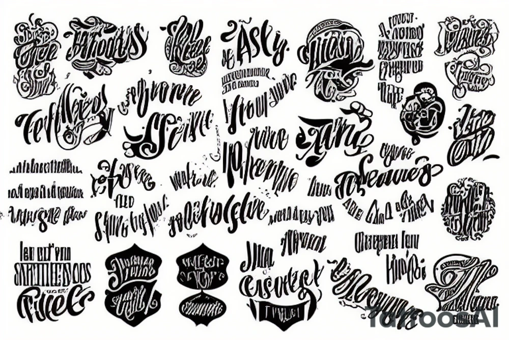 words tattoo idea