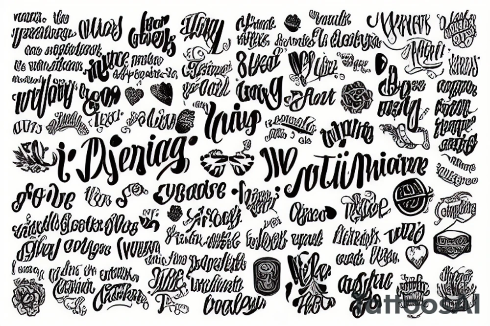 words tattoo idea