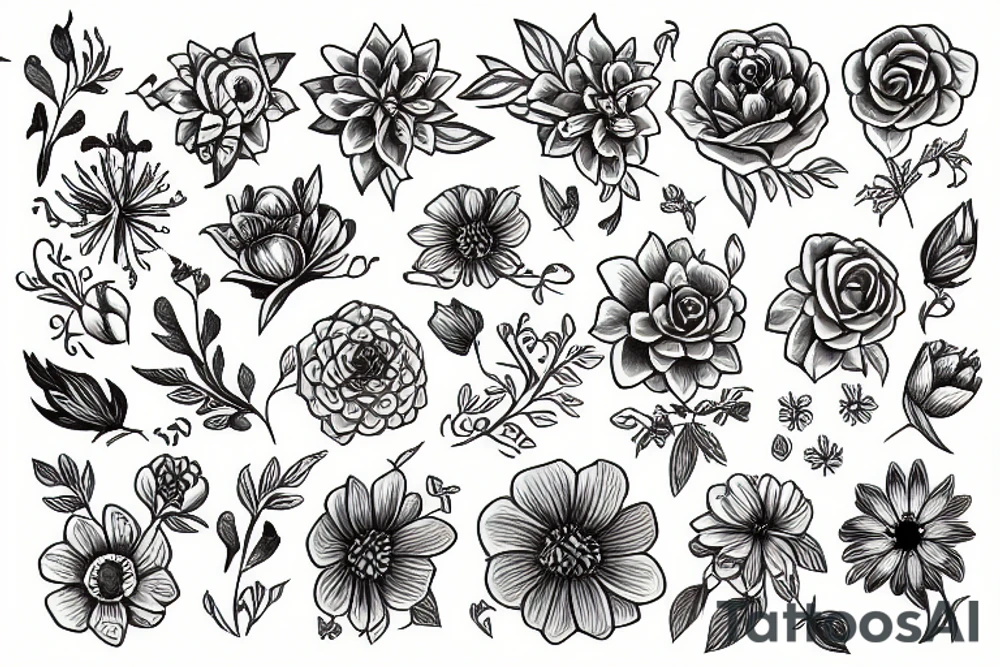 Flowers tattoo idea