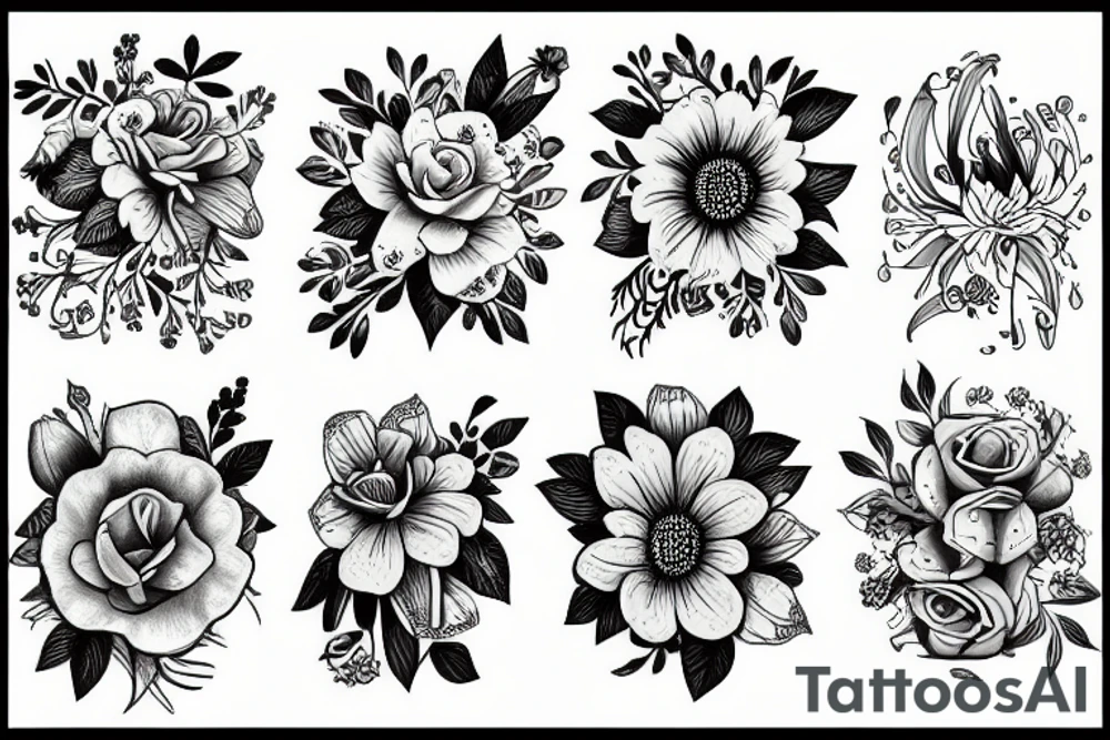 Flowers tattoo idea