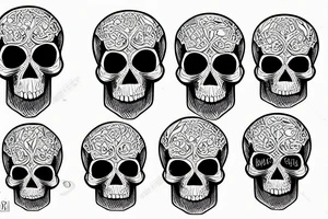 Abstract Skull tattoo idea