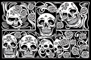 Abstract Skull tattoo idea