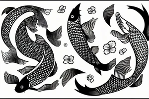 Koi fish tattoo idea