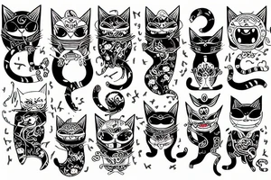 Cat monster tattoo idea
