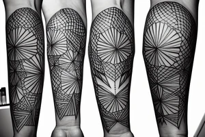 Linework downpointing on the inner forearm in basic style tattoo idea