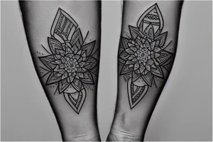 Downpointing sketch on the inner forearm in basic style tattoo idea