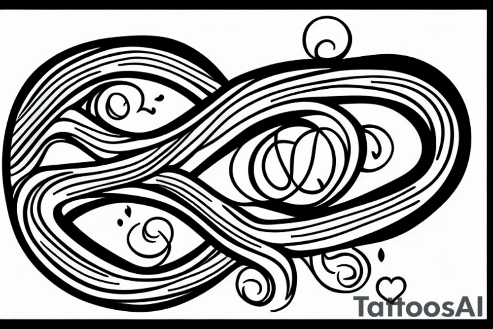 Infinity symbol with The name Madelyn and Henry on it tattoo idea