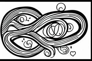 Infinity symbol with The name Madelyn and Henry on it tattoo idea