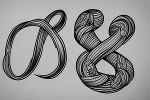 Infinity symbol with The name Madelyn and Henry on it tattoo idea