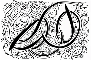 Infinity symbol with The name Madelyn and Henry on it tattoo idea