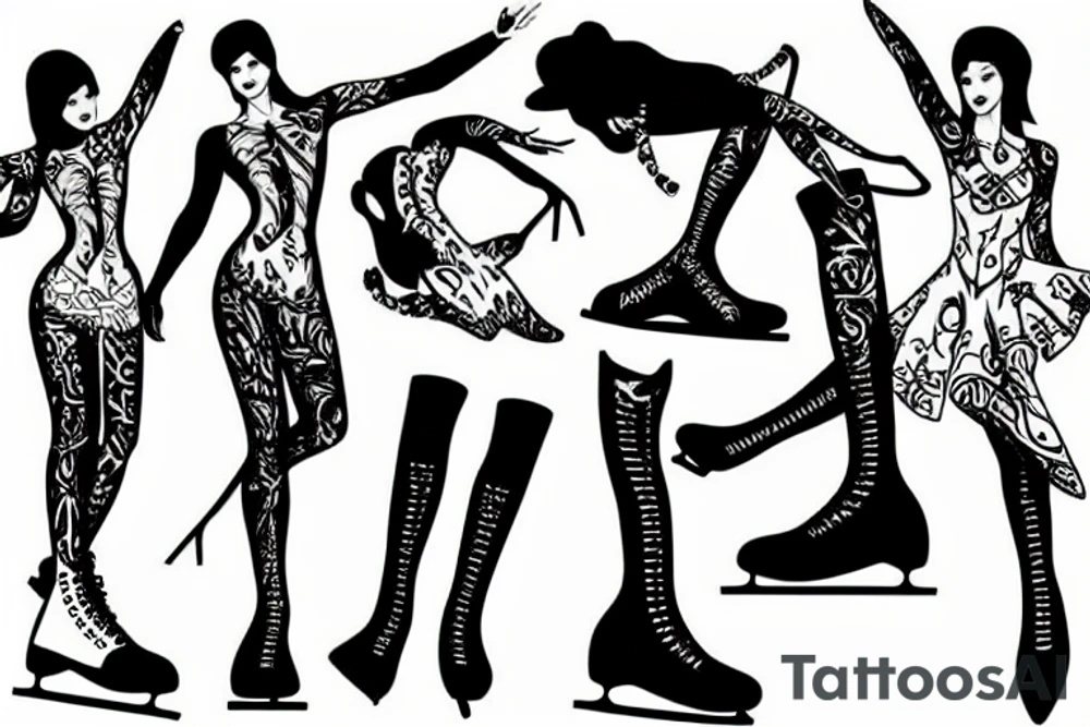 figure skating tattoo idea
