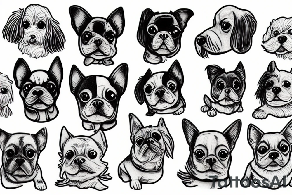 Little dog tattoo idea