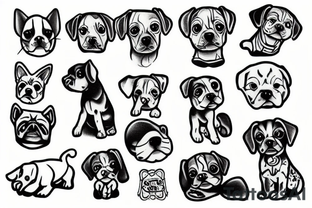 Little dog tattoo idea
