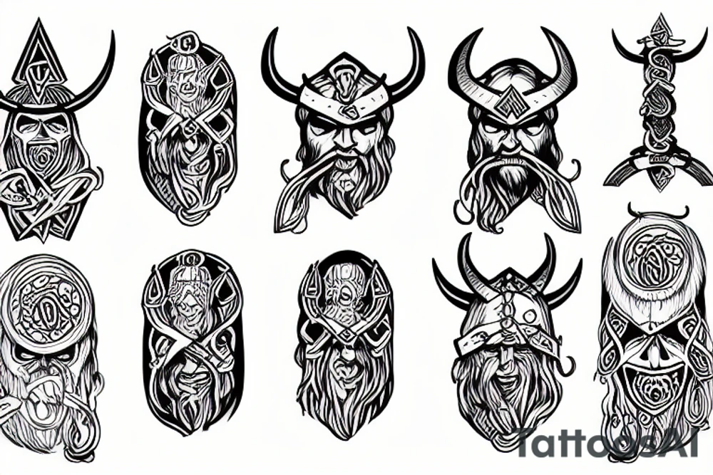 viking totem tattoo idea