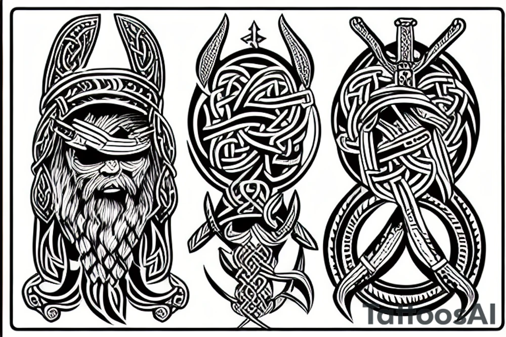 viking totem tattoo idea