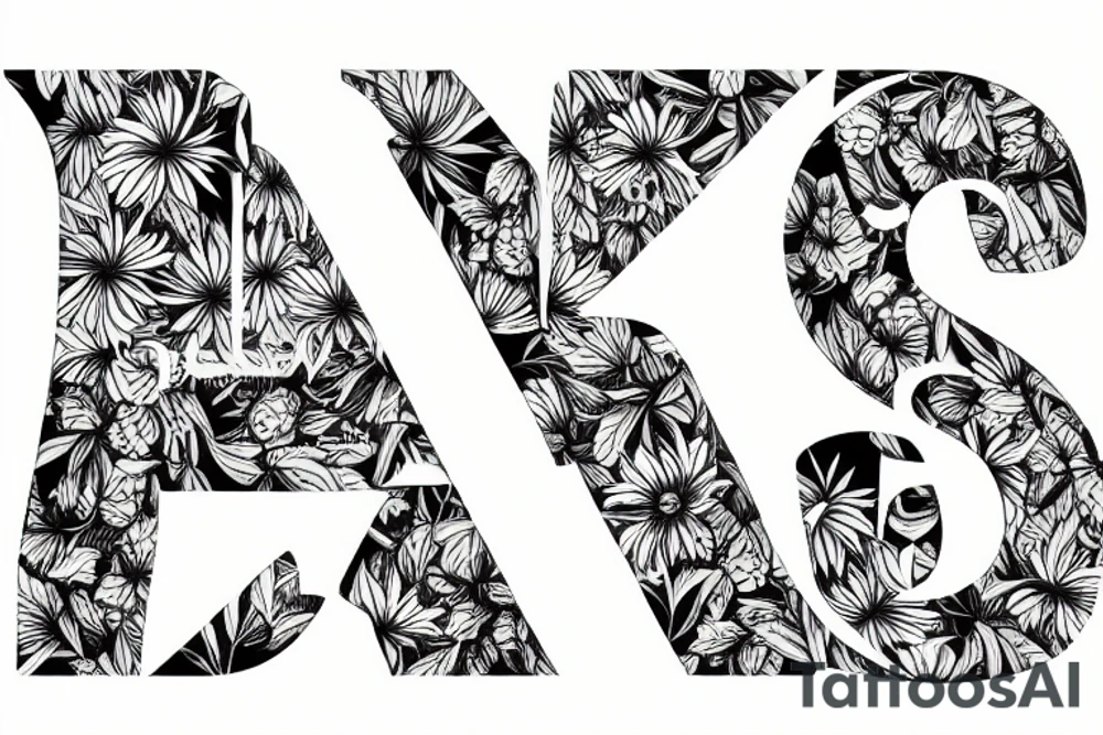 letter B, plant, villa ,logo tattoo idea