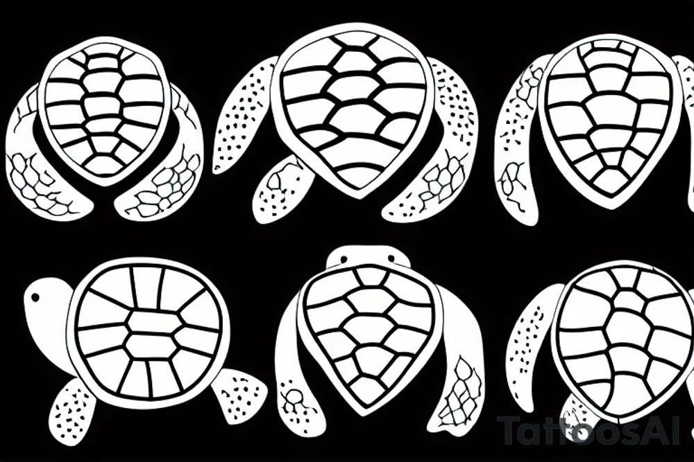 turtle smiling tattoo idea