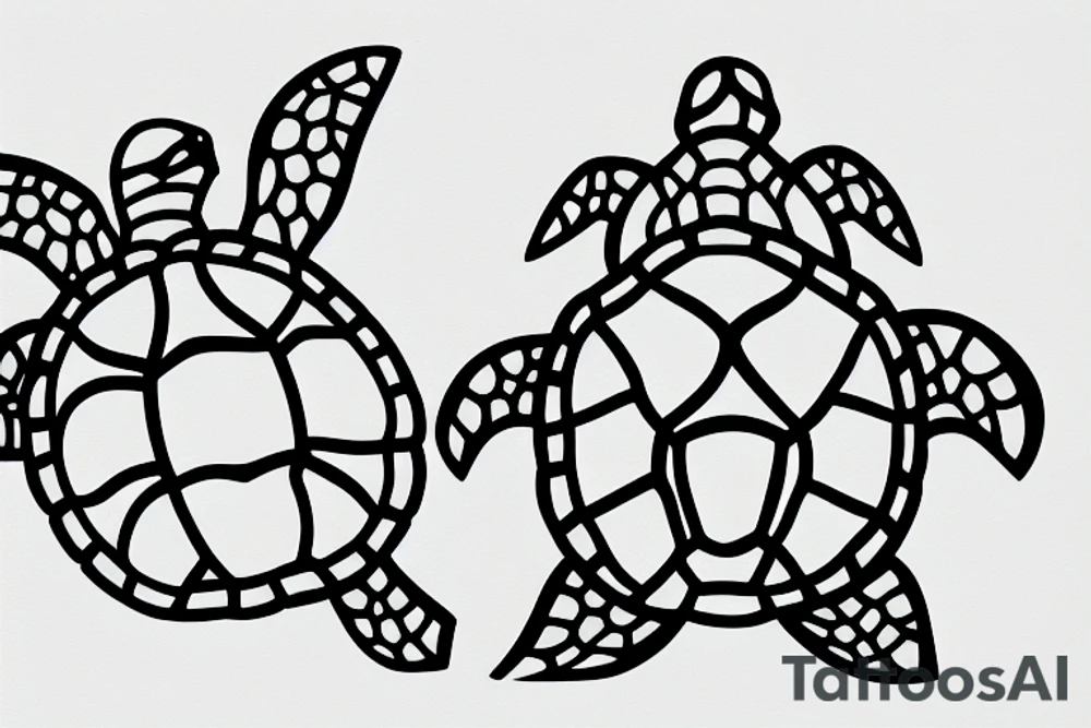 turtle wearing propeller hat tattoo idea