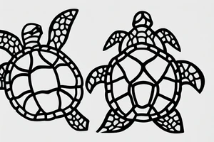 turtle wearing propeller hat tattoo idea