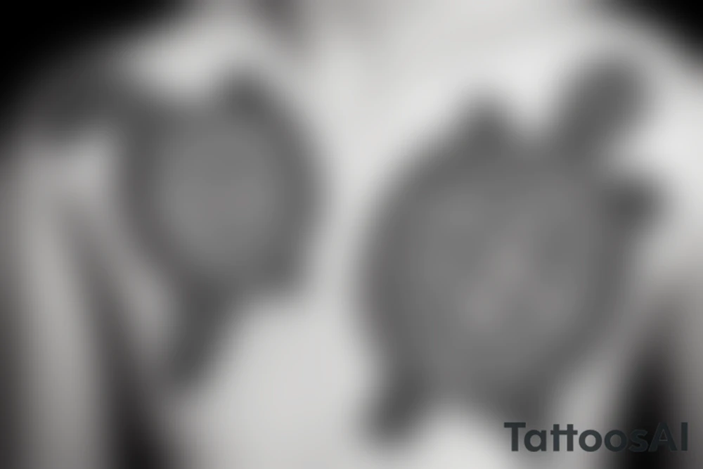 turtle wearing propeller hat tattoo idea
