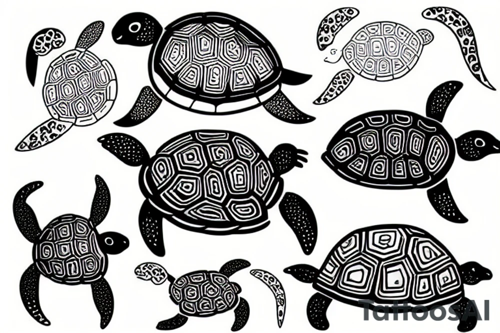 turtle and cat tattoo idea