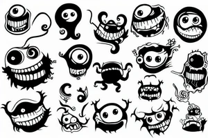 A little funny monster tattoo idea