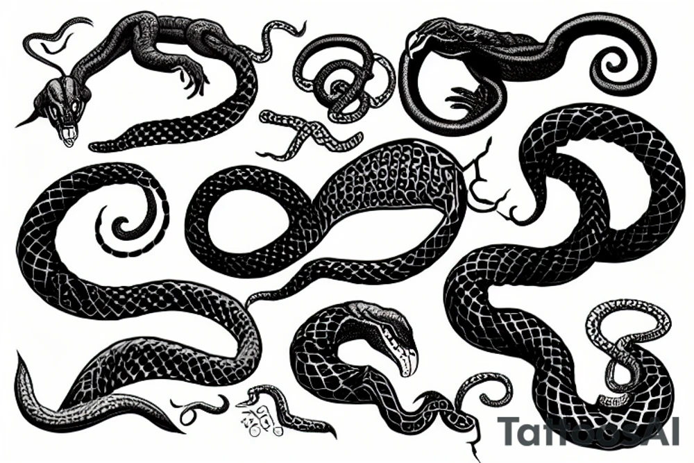 ouroboros snake tattoo idea
